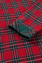 Women's Loungewear Plaid Contrast Patch Pajama Set