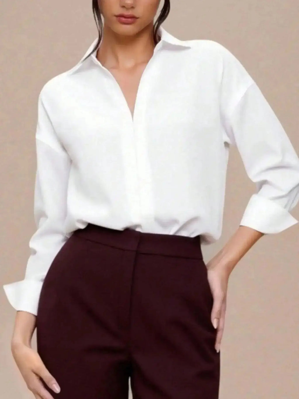 Button-Down Long Sleeve Bodysuit by Parfymia