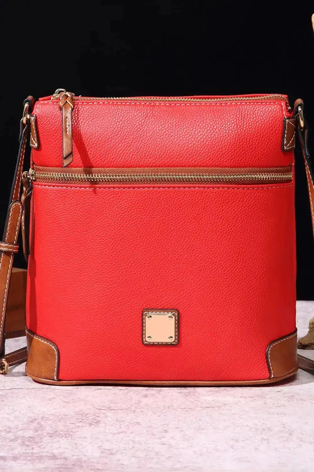 PU Leather Crossbody Bag Medium Size by Parfymia
