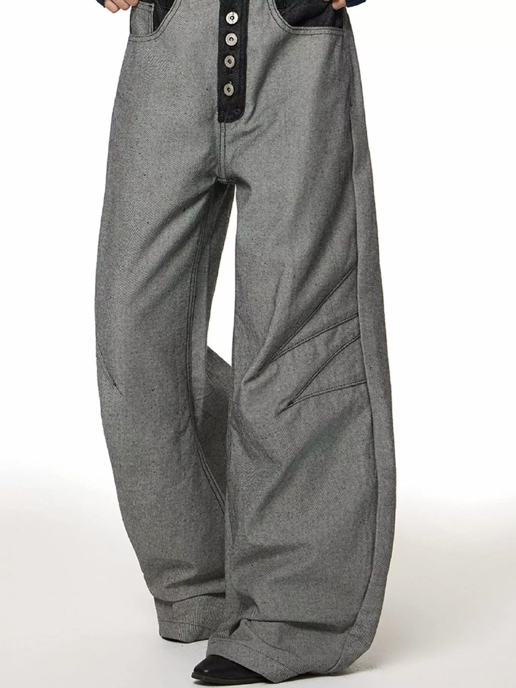 Men's Jeans Wide Leg Button Fly Plus Size
