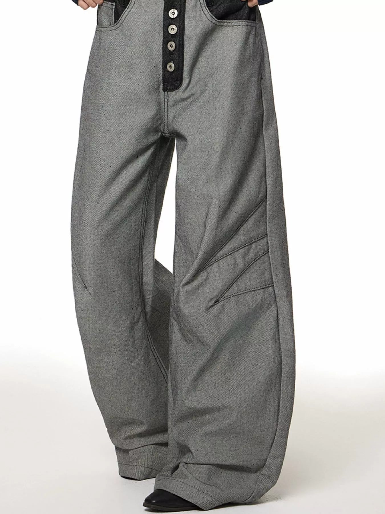 Men's Jeans Wide Leg Button Fly Plus Size