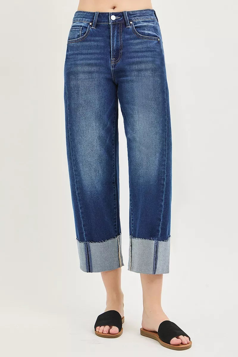 Women's Slouchy Crop Barrel Jeans