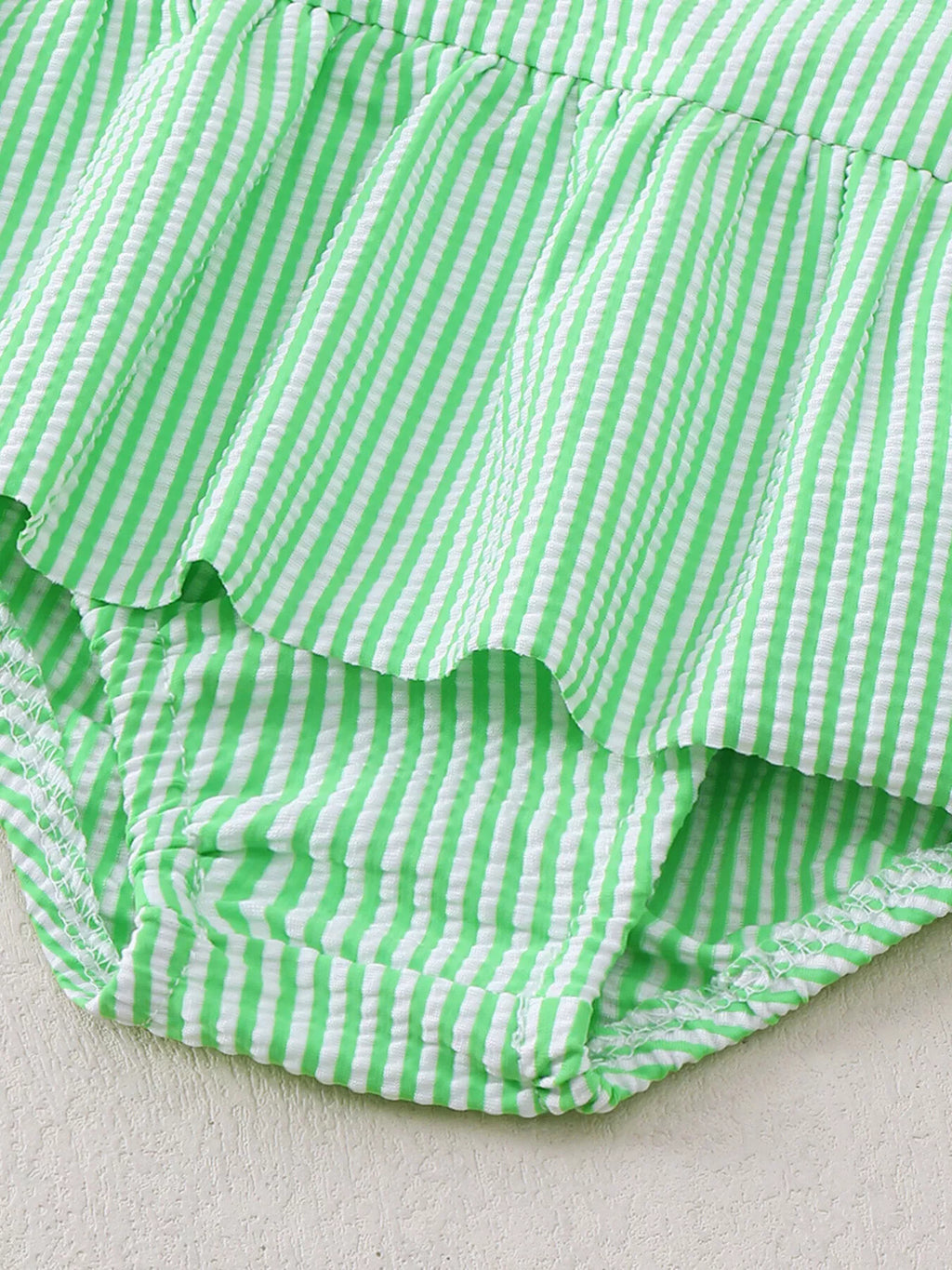 Children's Striped Sleeveless One-Piece Swimsuit