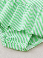 Children's Striped Sleeveless One-Piece Swimsuit