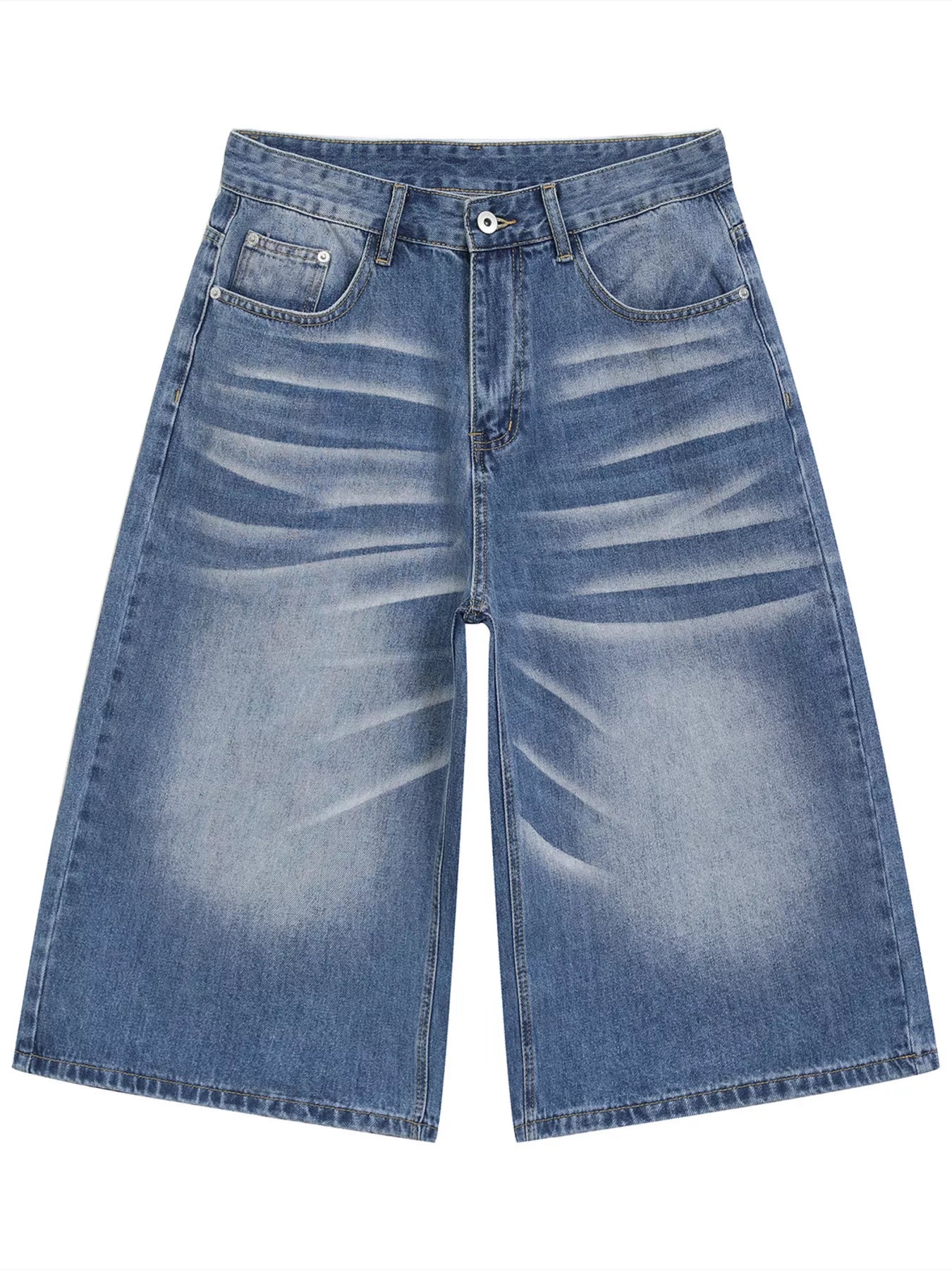 Men's Wide Leg Cropped Jeans