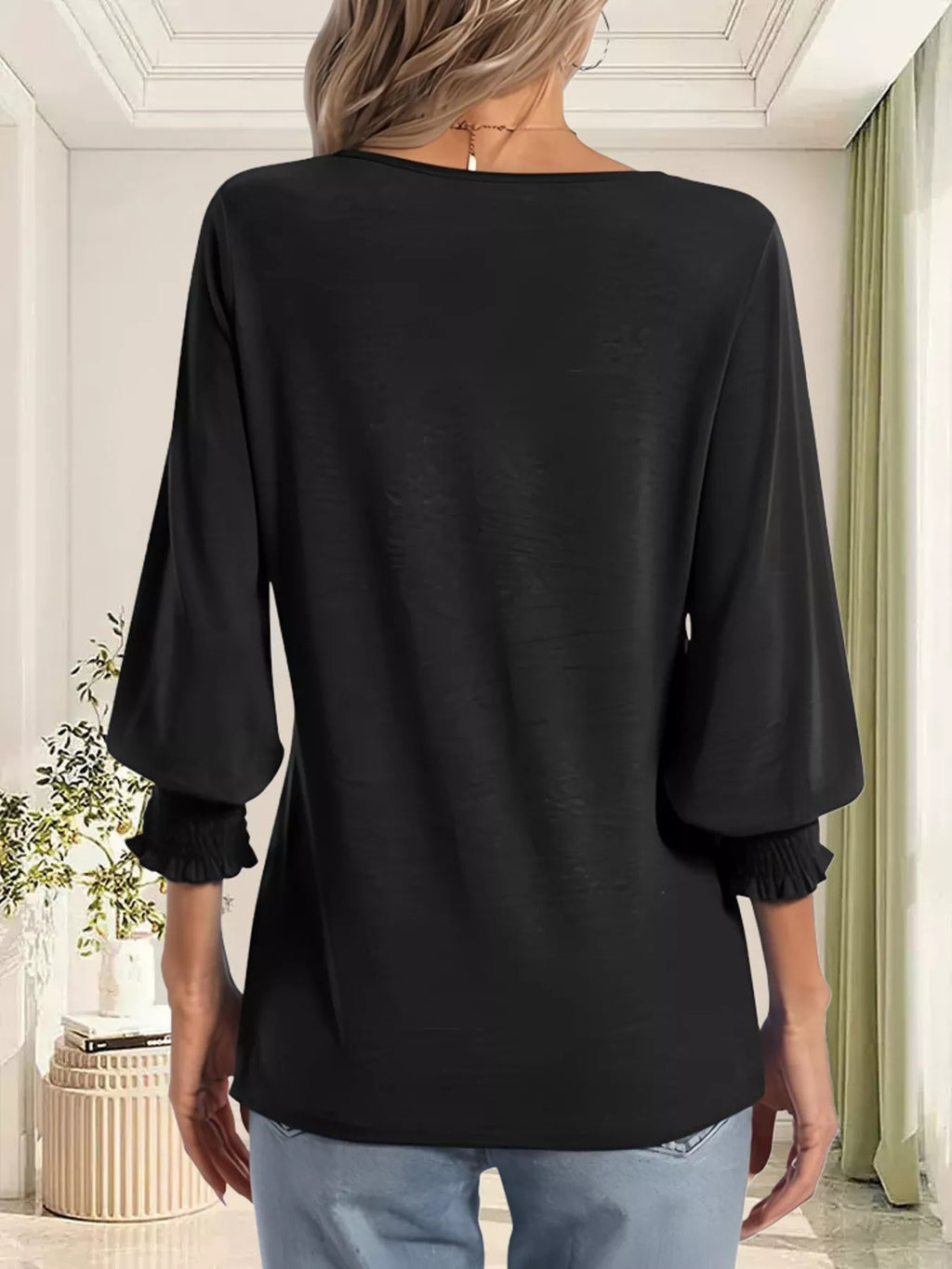 Women's Notched Top Plus Size