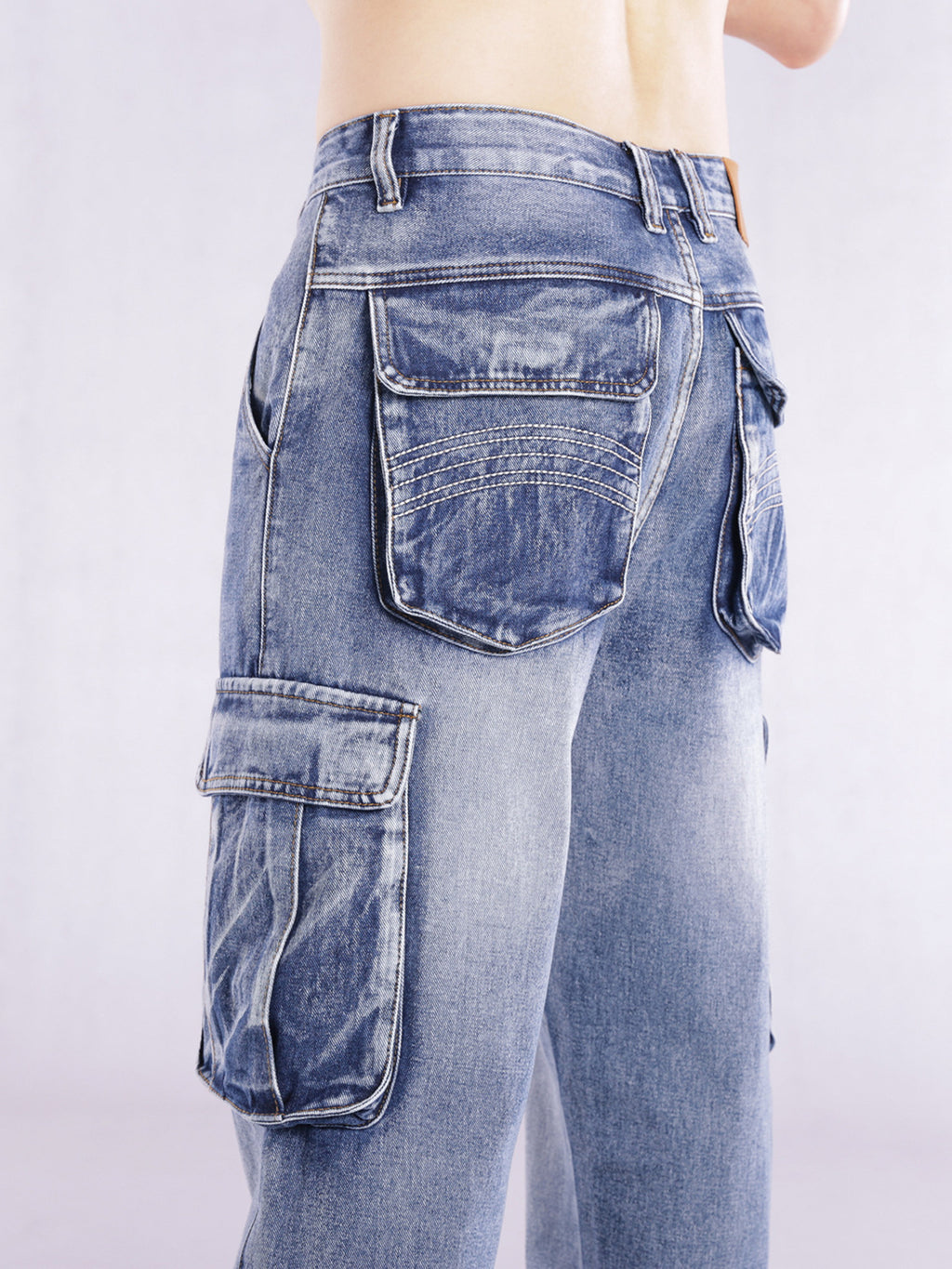 Men's Cargo Jeans Loose Fit