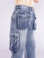 Men's Cargo Jeans Loose Fit