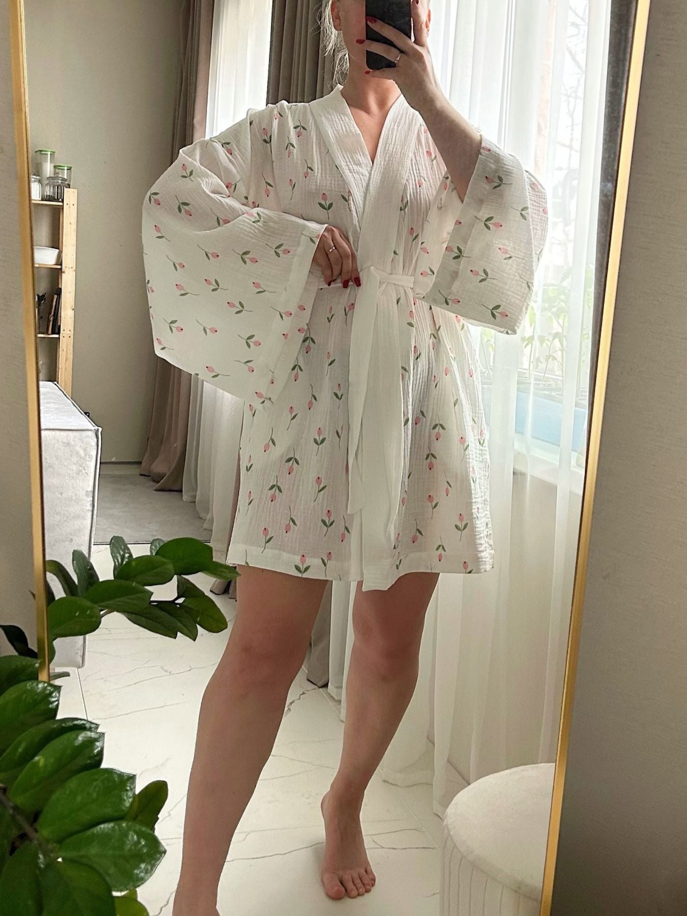 Women's Floral Print Cotton Nightgown