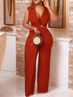 Women's Asymmetrical Blazer Jumpsuit