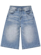 Men's Wide Leg Cropped Jeans