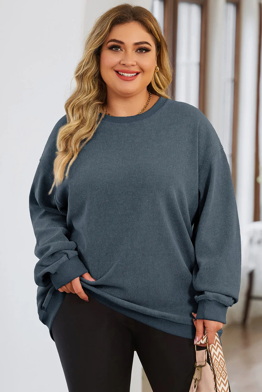 Women's Plus Size Sweatshirt – Dropped Shoulder