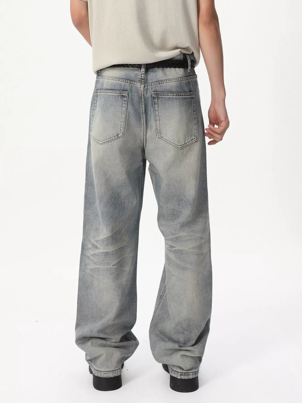 Men's Wide Leg Jeans – Vintage Wash