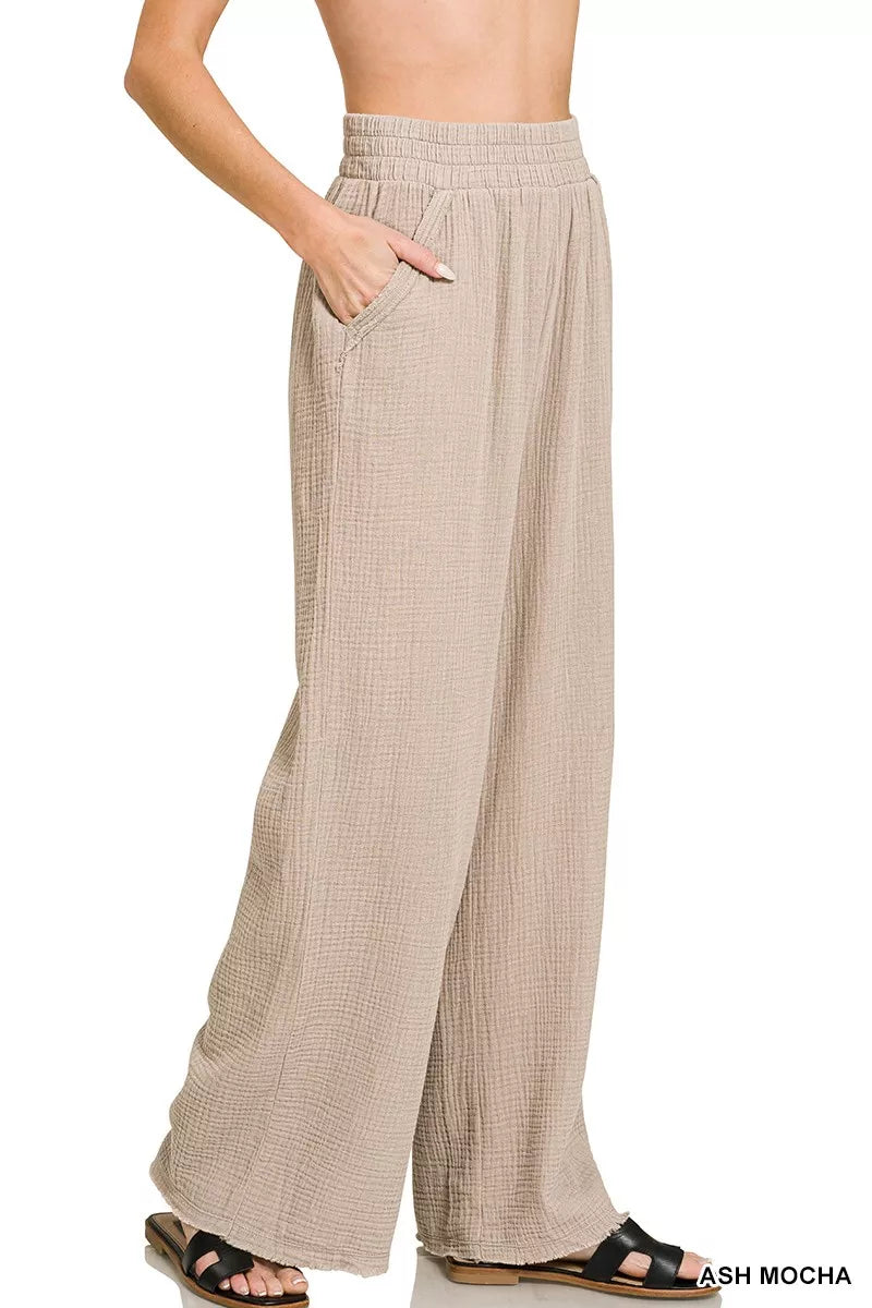 Women's Lounge Pants – Cotton Double Gauze
