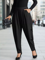 Women's Plus Size Elastic Waist Casual Pants