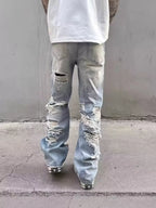 Men's Full Size Washed Wide Leg Jeans Plus Size