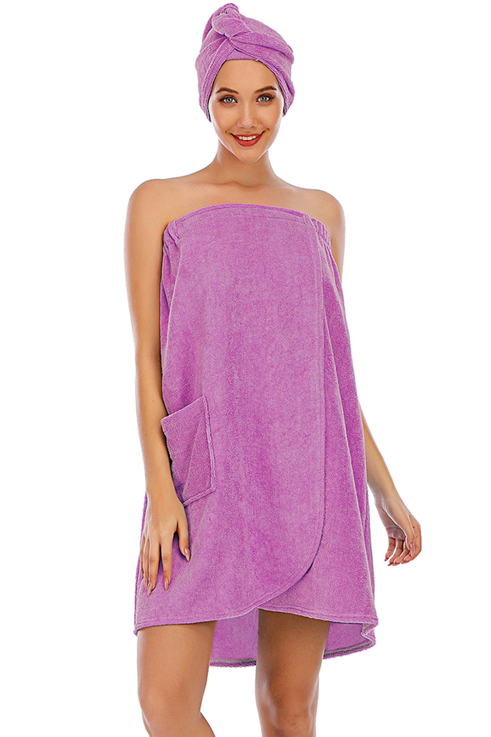 Women's Strapless Robe with Pocket