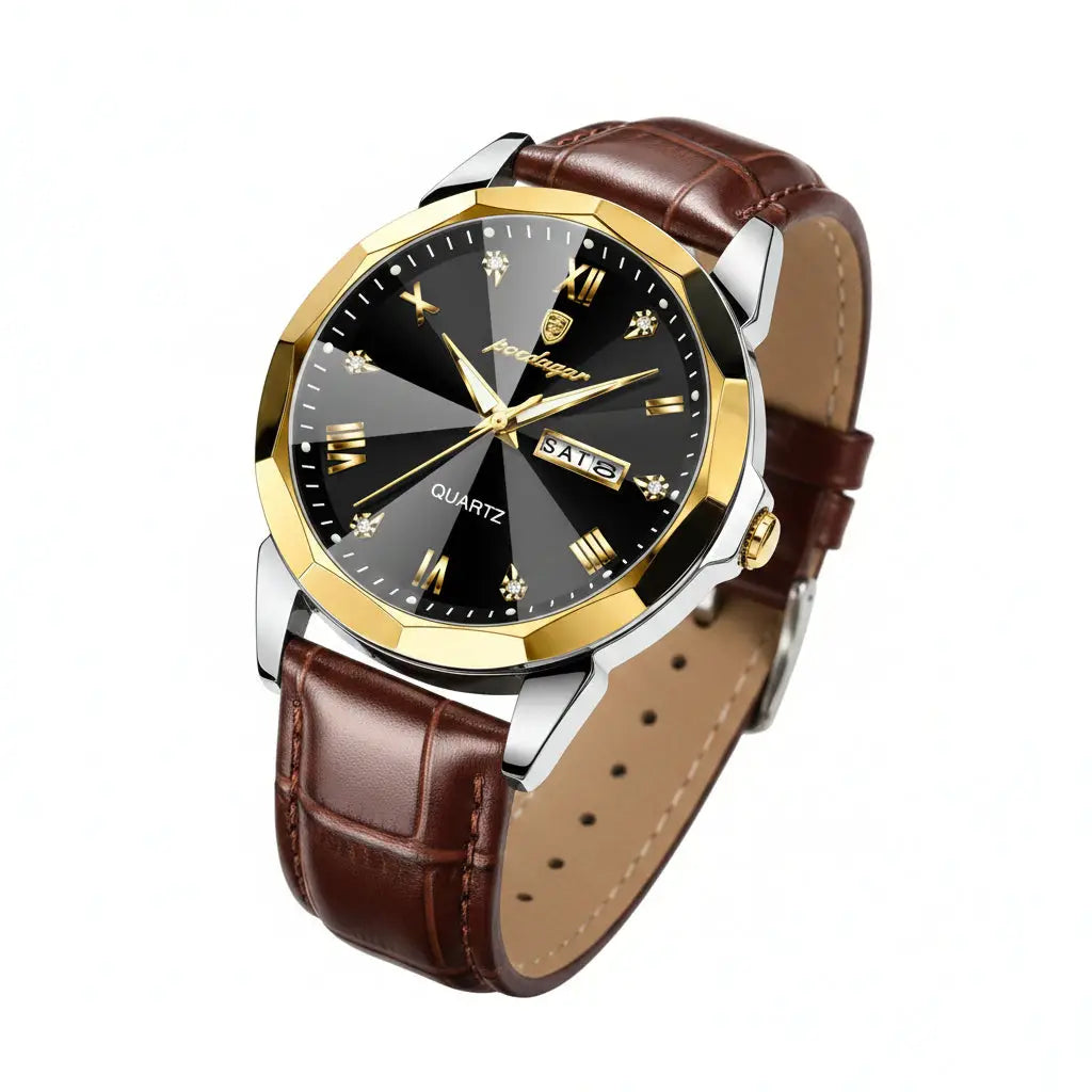 Belt Style Men's Waterproof Luminous Fashion Quartz Watch Dropshipman