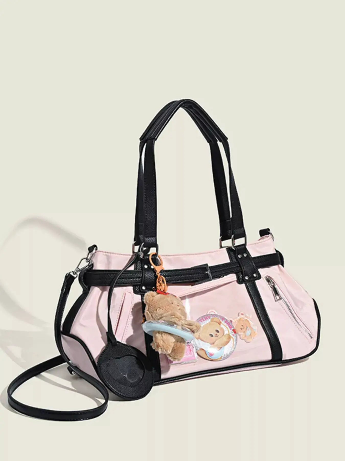 Contrast Lightweight Shoulder Bag by Trendsi