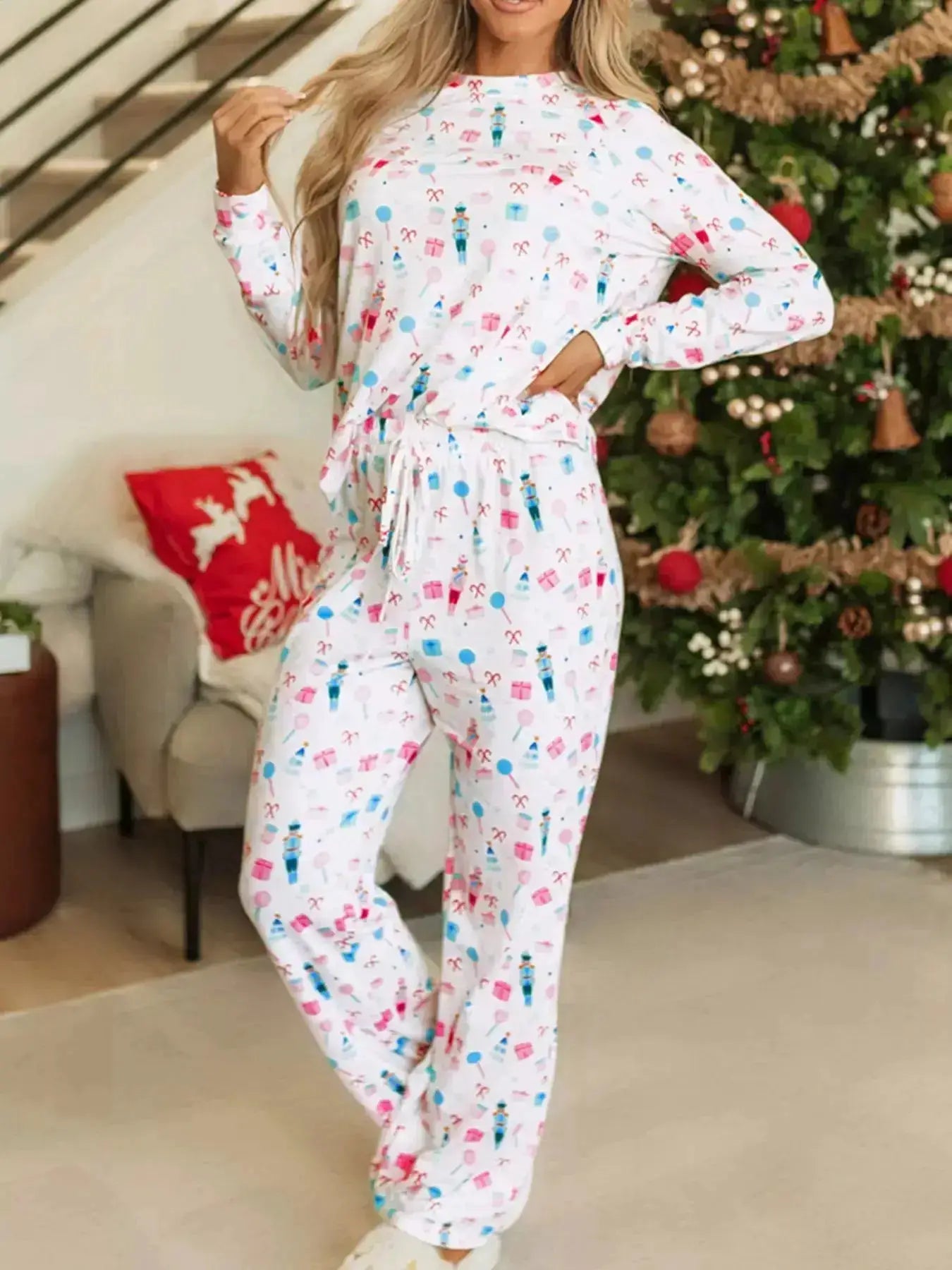 Women's Pants Set – Christmas Print