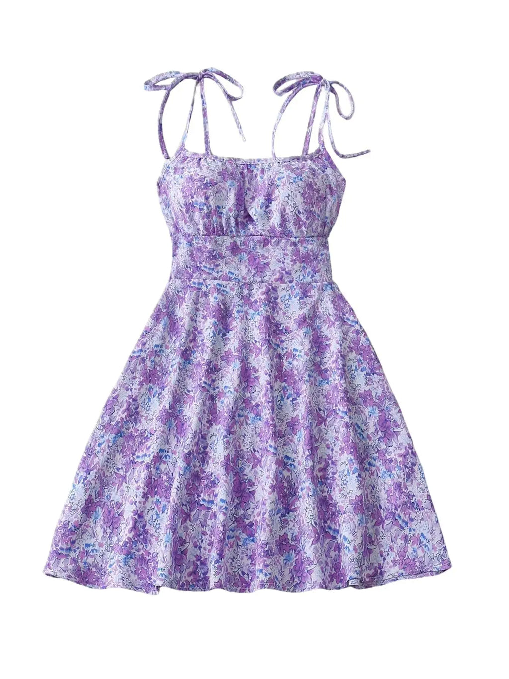 Floral Print Summer Dress – A-Line Waist-Trimming Women's Casual Dress Dropshipman
