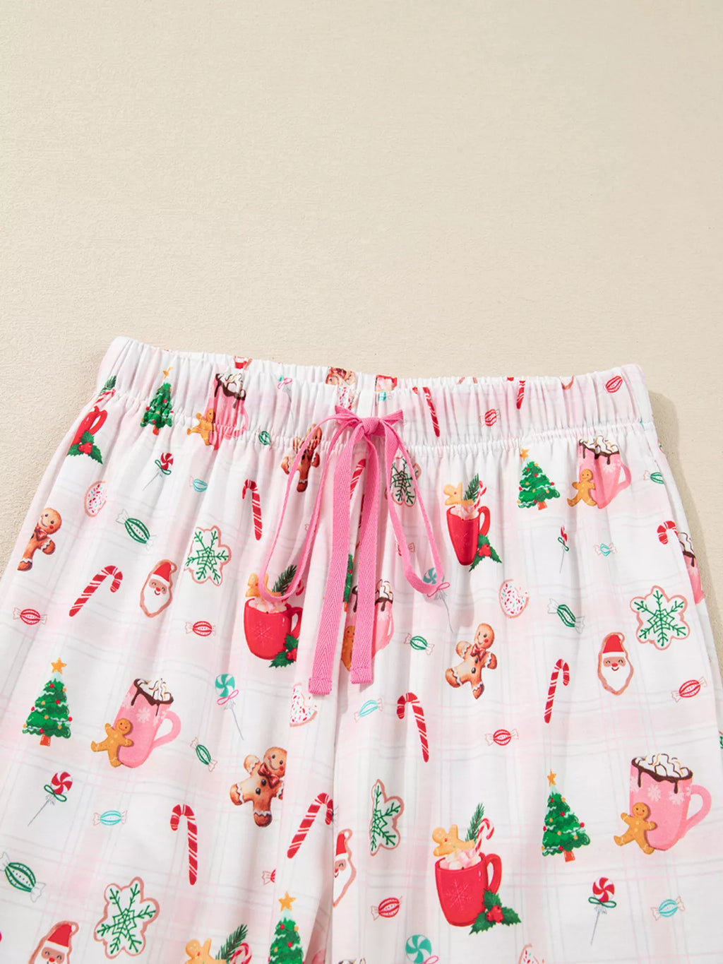 Women's Pajama Set – Holiday Print Blush