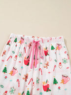 Women's Pajama Set – Holiday Print Blush