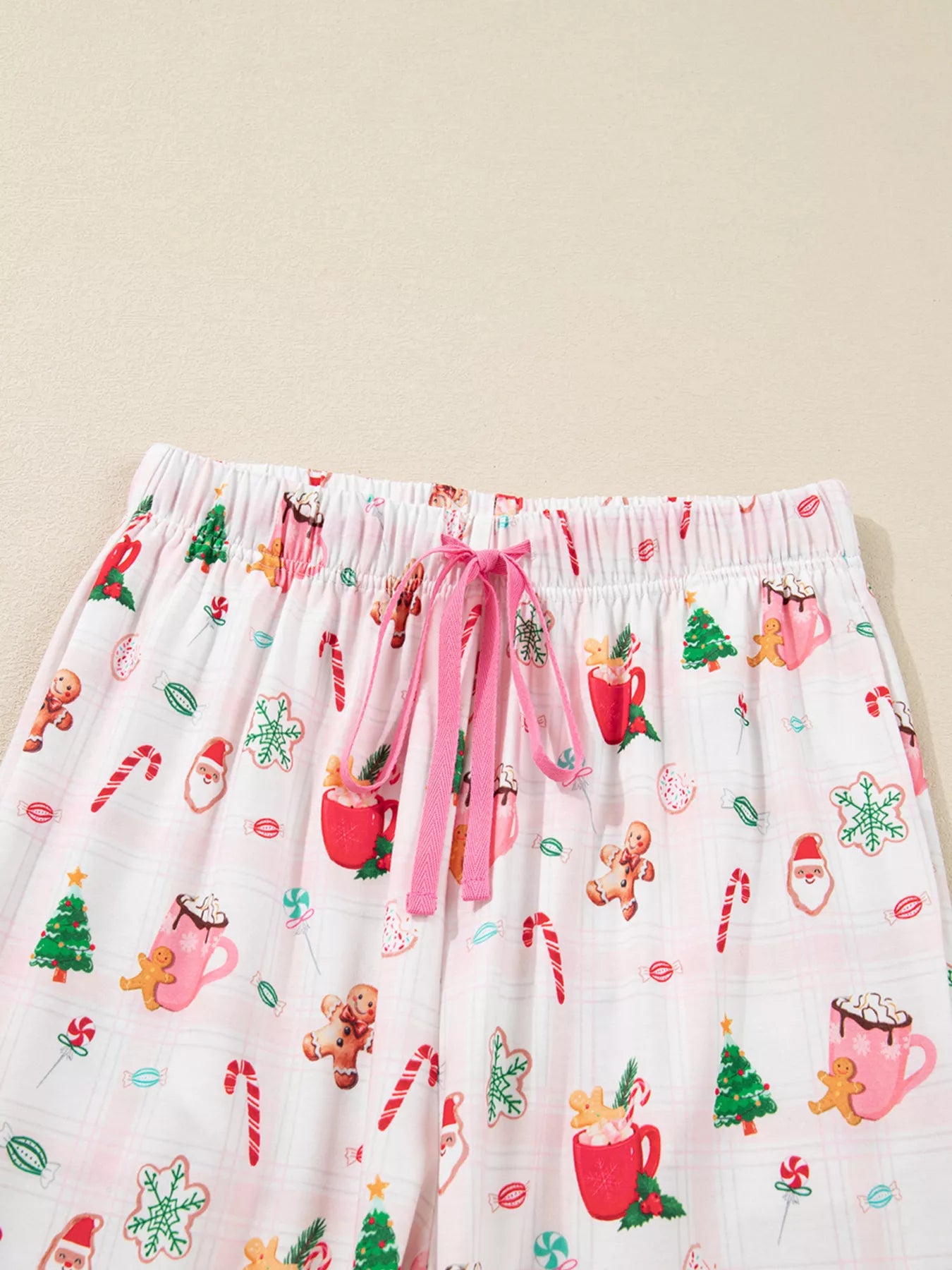 Women's Pajama Set – Holiday Print Blush