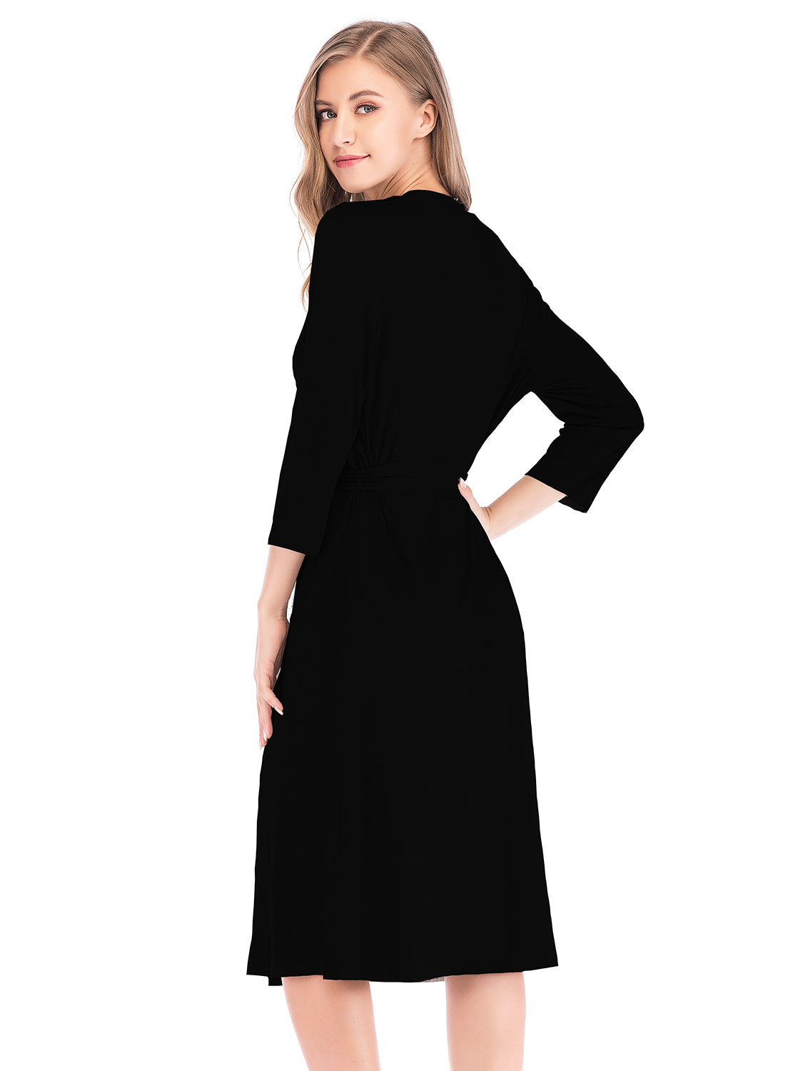 Women's Plunge Tie Front Mini Dress