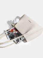 Houndstooth Pattern Shoulder Bag