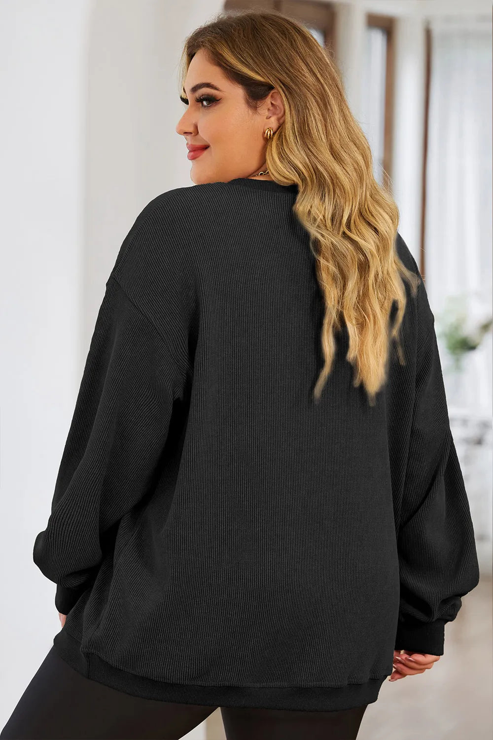 Women's Plus Size Sweatshirt – Dropped Shoulder