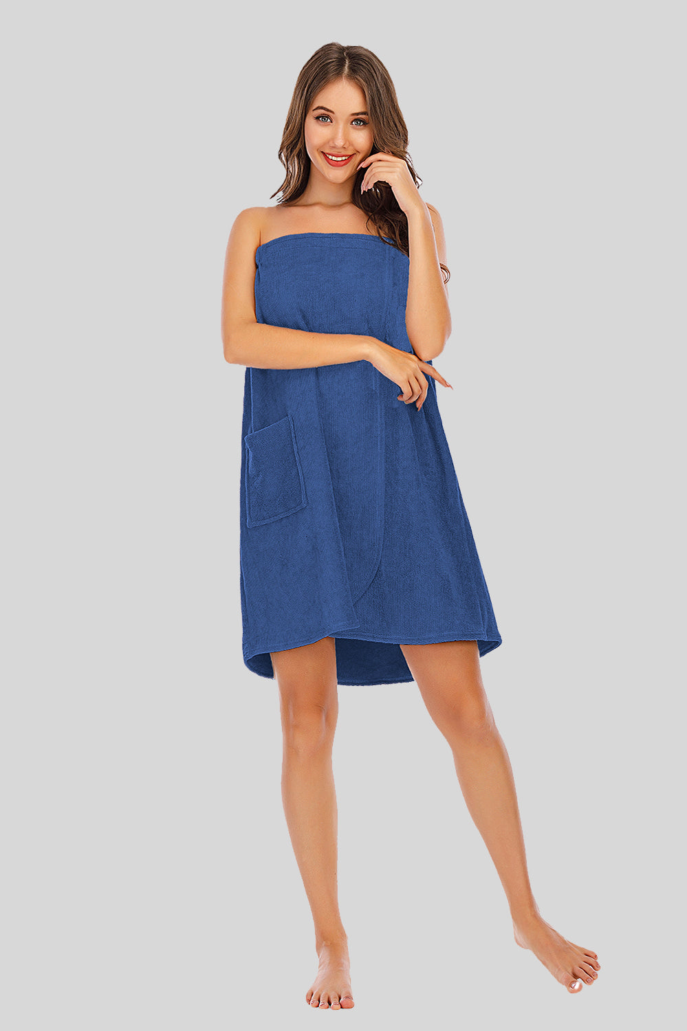 Women's Strapless Robe with Pocket