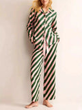 Women's Loungewear Set – Striped Long Sleeve