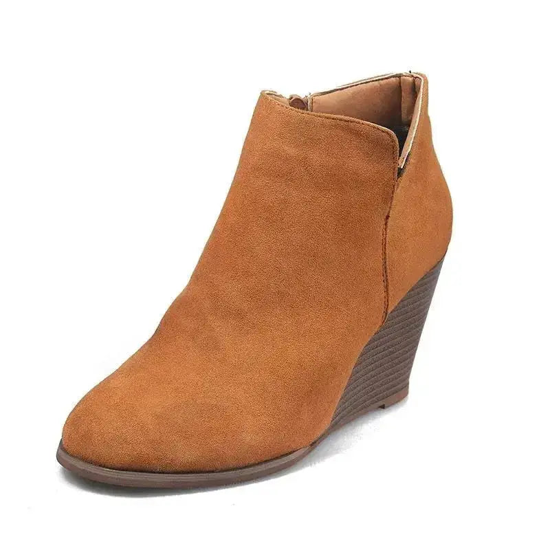 Elegant High Heel Ankle Boots with Side Zip Closure by Parfymia
