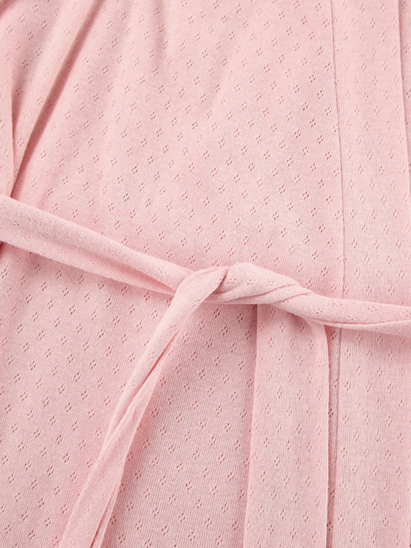 Women's Tie Waist Kimono Lounge Nightgown