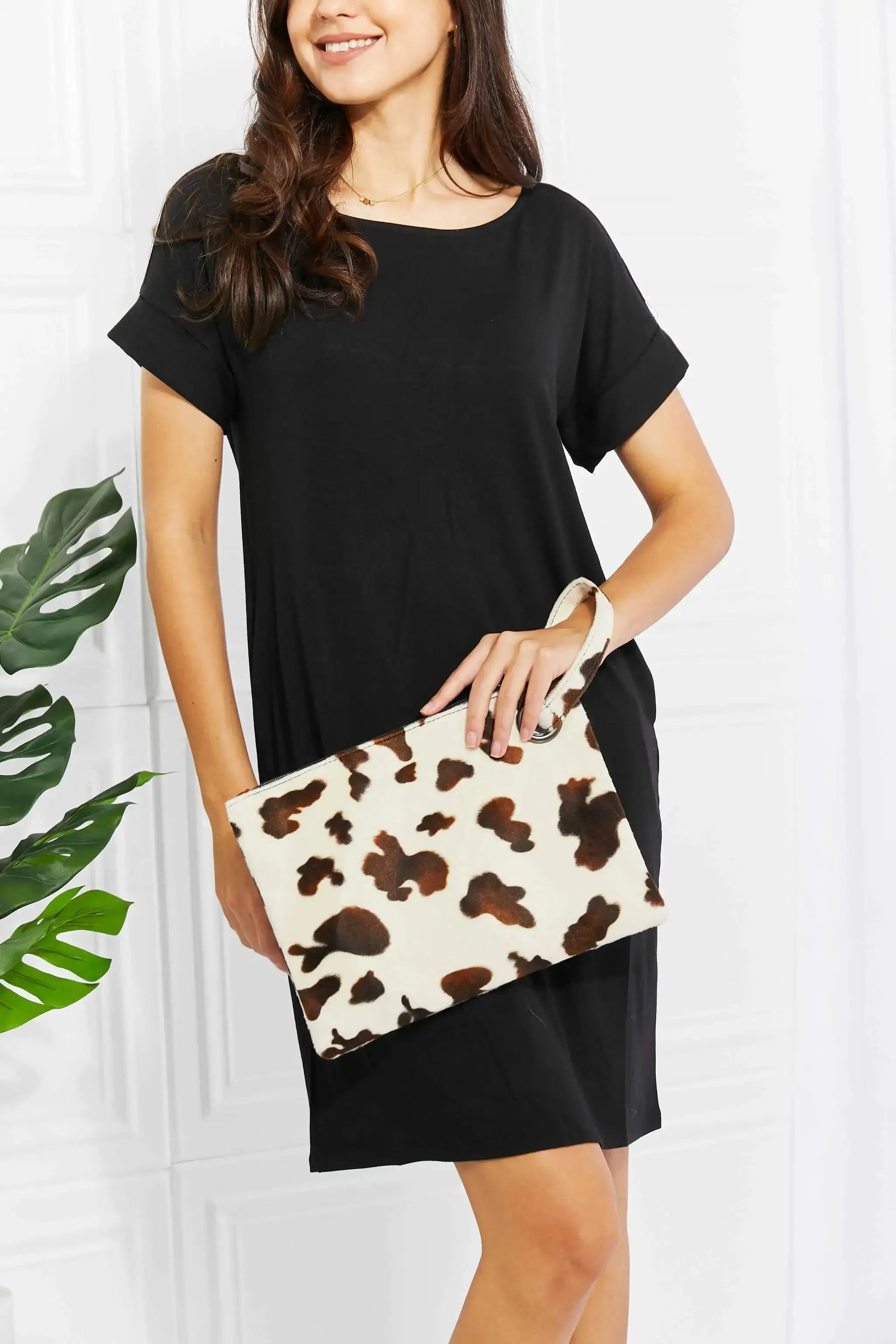 Leopard Print Medium Wristlet in Soft Fluff by Parfymia