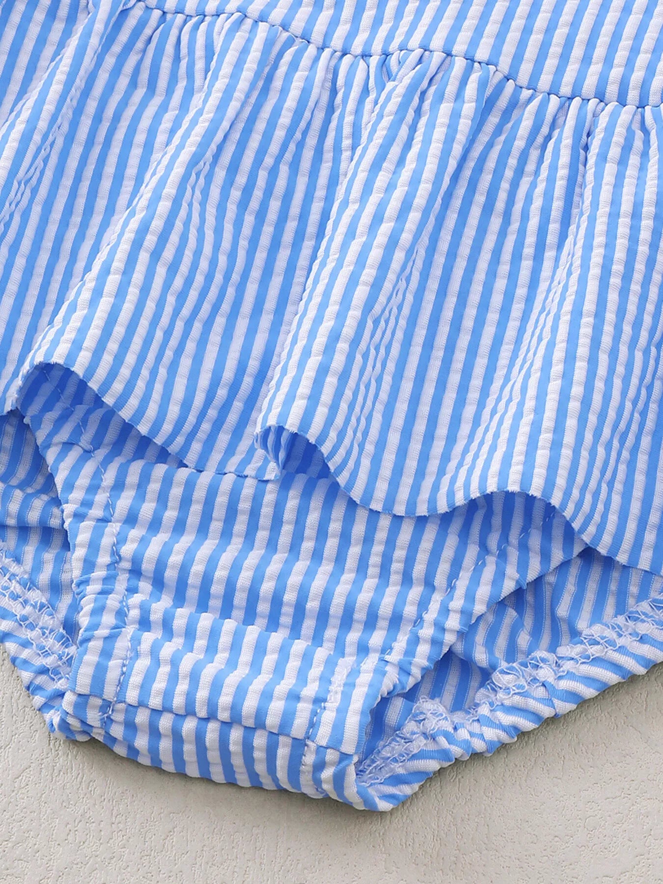 Children's Striped Sleeveless One-Piece Swimsuit
