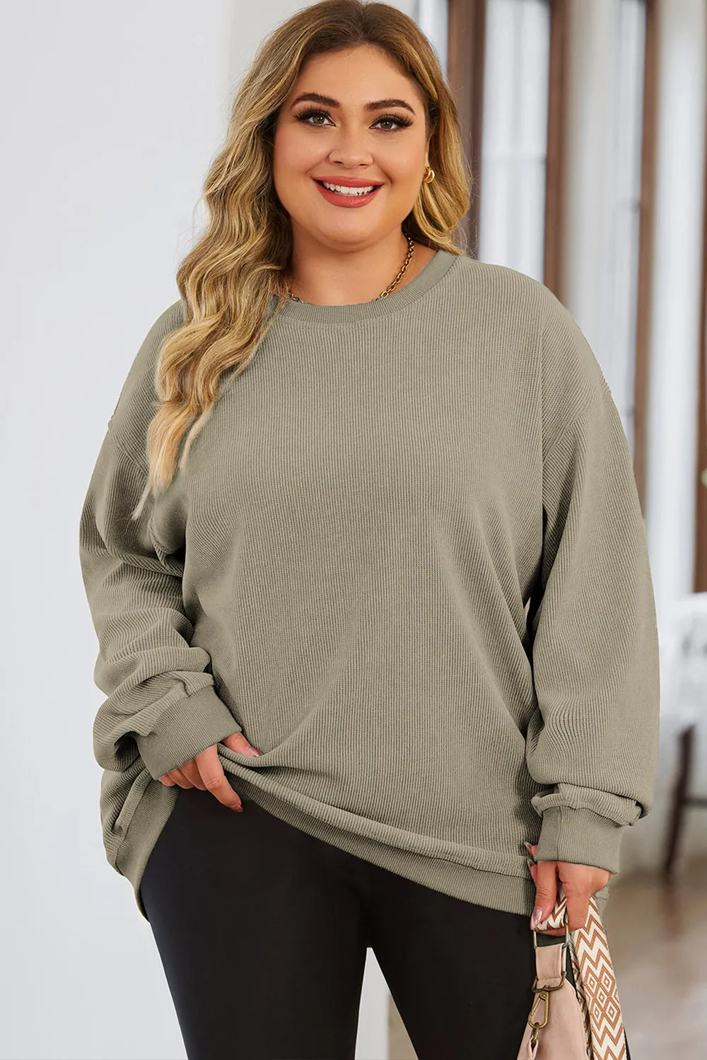 Women's Plus Size Sweatshirt – Dropped Shoulder