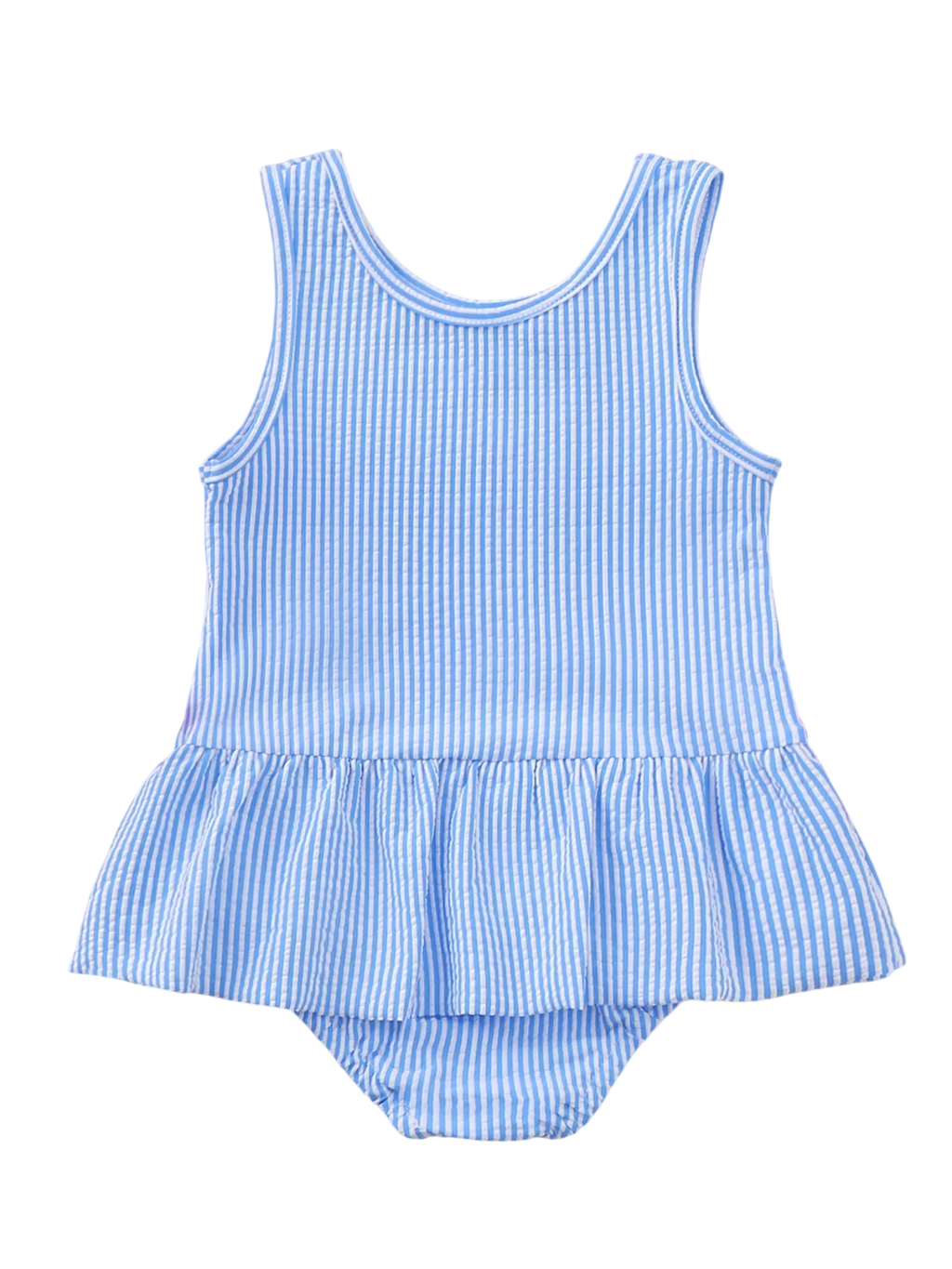 Children's Striped Sleeveless One-Piece Swimsuit