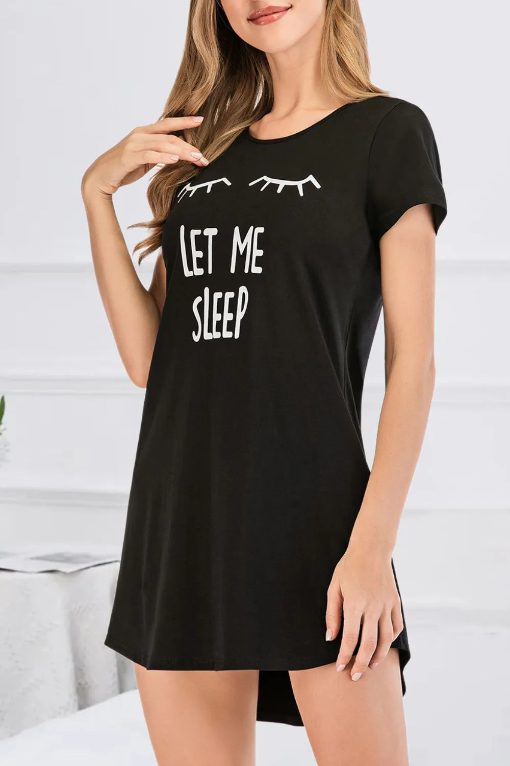 Women's Lounge Dress – Graphic Round Neck