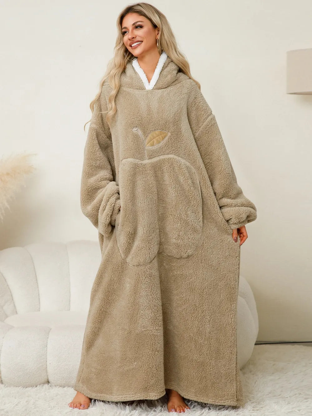 Women's Lounge Dress – Hooded Pocketed