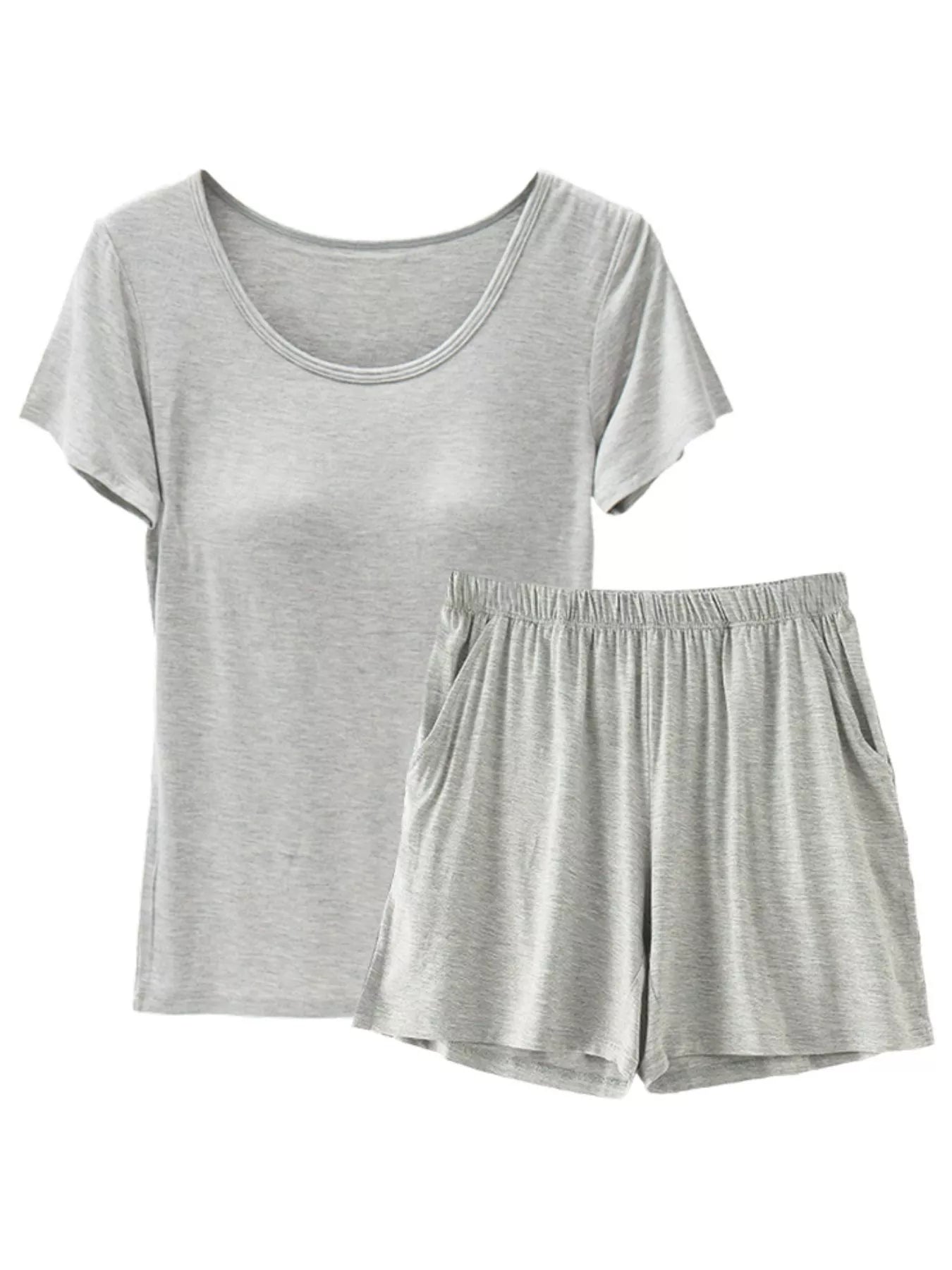 Women's Plus Size Padded Modal Shorts Set