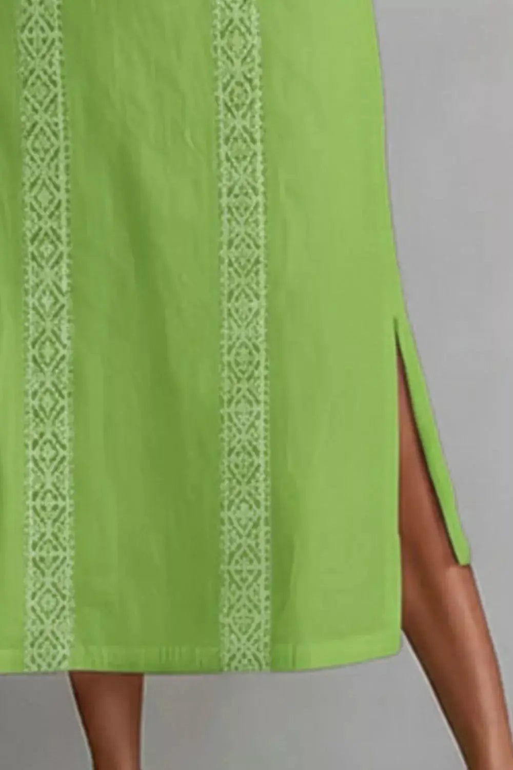 Sleeveless Side Slit Dress with Pockets Trendsi