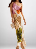 Women's Floral One-Shoulder Maxi Dress