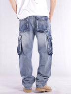 Men's Cargo Jeans Loose Fit