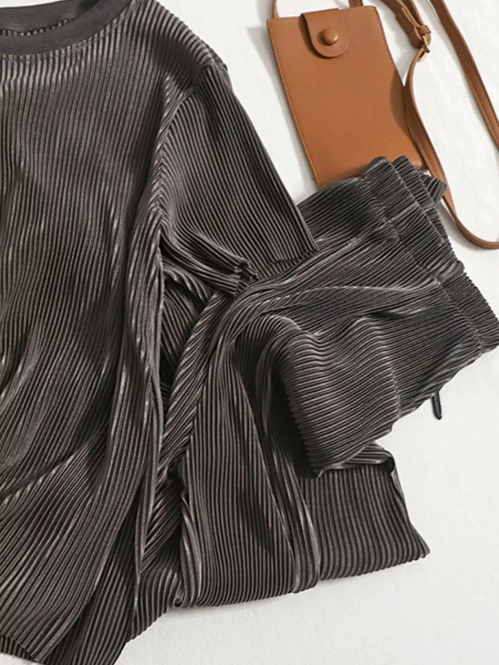 Short Sleeve T-Shirt and Pants Set by Trendsi