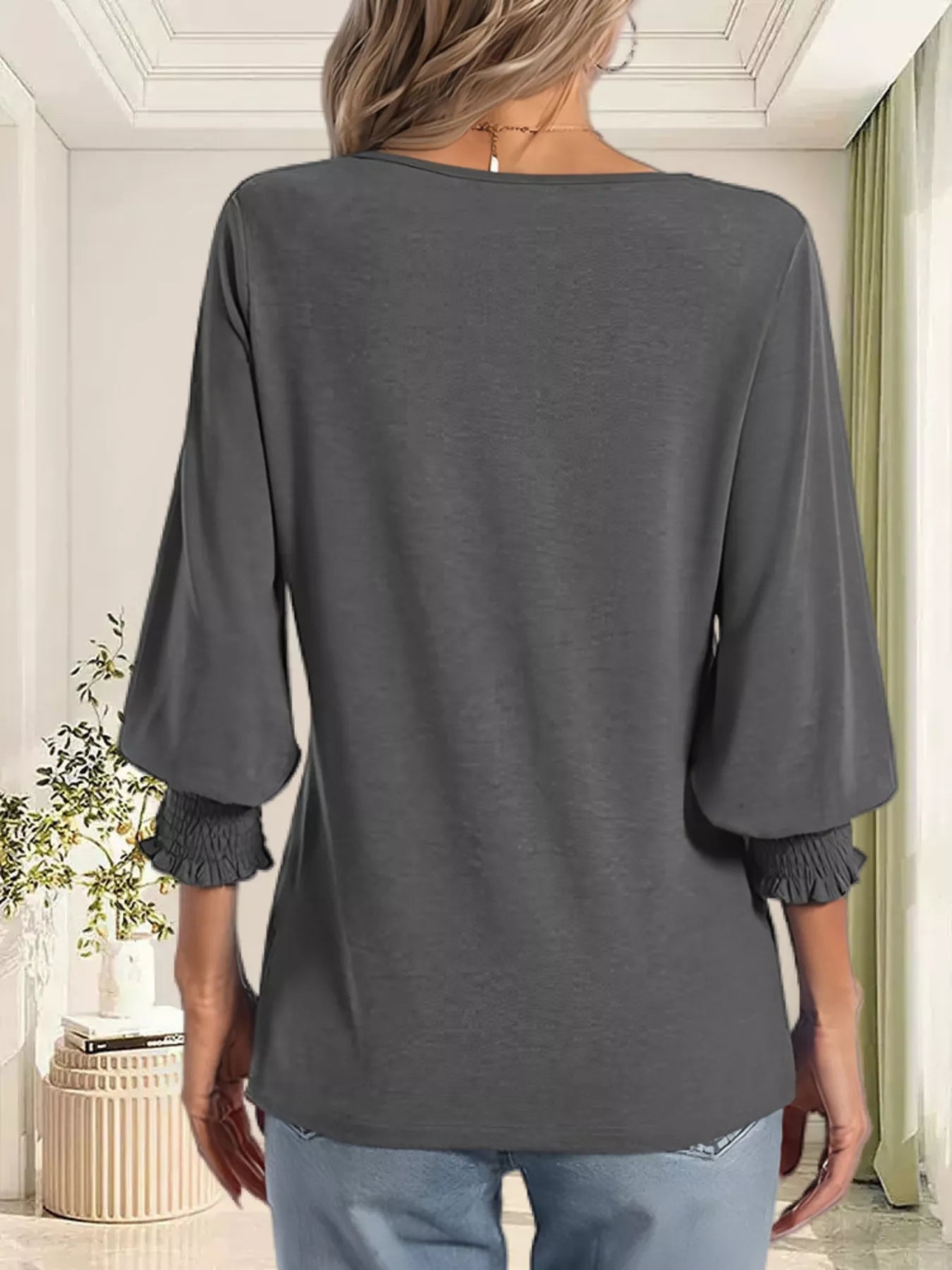 Women's Notched Top Plus Size