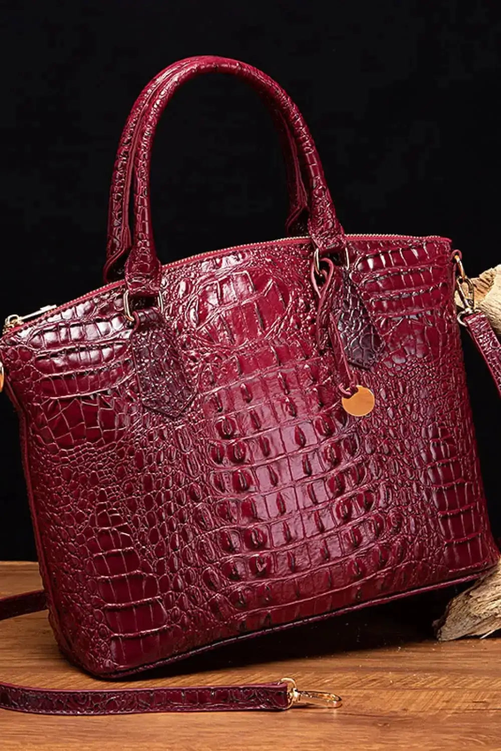 PU Leather Handbag Medium Size with Polyester Lining by Parfymia