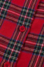 Women's Loungewear Plaid Contrast Patch Pajama Set
