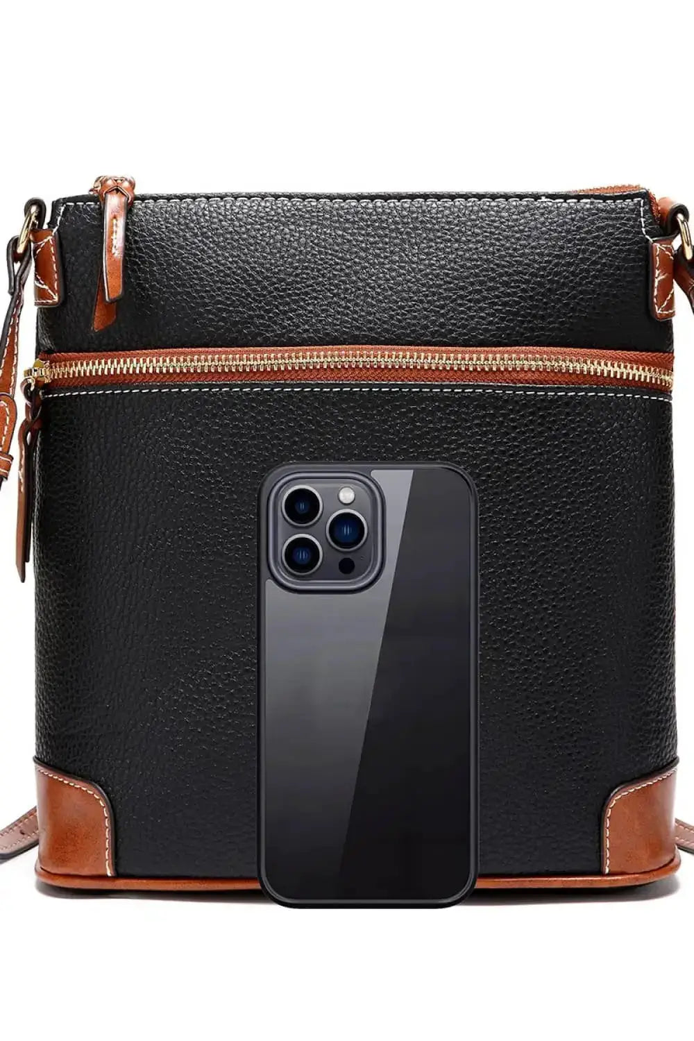PU Leather Crossbody Bag Medium Size by Parfymia